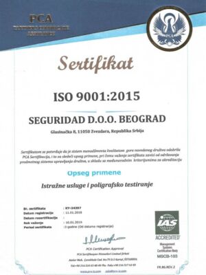 Seguridad doo sertifikat-ISO-9001